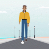 front walk cycle animation